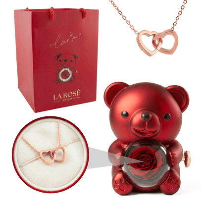 Forever Bloom Bear with Personalized Necklace